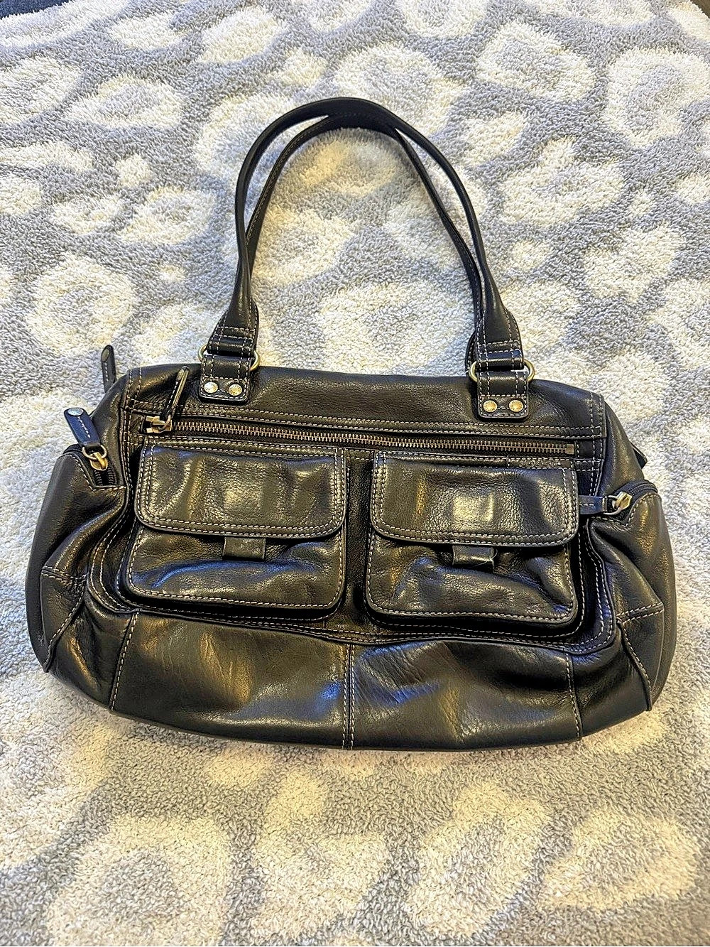 Fossil Black Leather Shoulder Bag